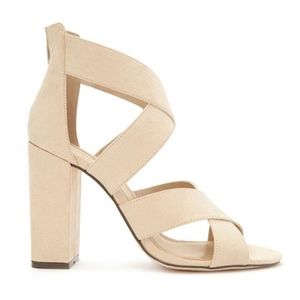❌SOLD❌ NWT NUDE CRISSCROSS FAUX SUEDE SANDALS